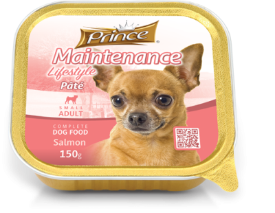 Пастет за кучета със сьомга PRINCE PÂTÉ' Salmon SMALL ADULT 150g