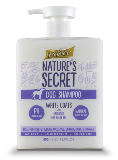 Шампоан с масло от марокански ядки за бяла козина SHAM WHITE COATS 500ML - Шампоан за кучета