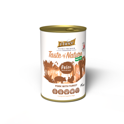 Консерва за кучета със свинско и пуешко TON PORK & TURKEY 400GR