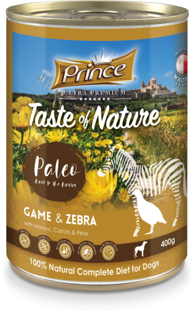 Консерва за кучета с дивеч и зебра TON PALEO GAME ZEBRA 400GR DK BRWN