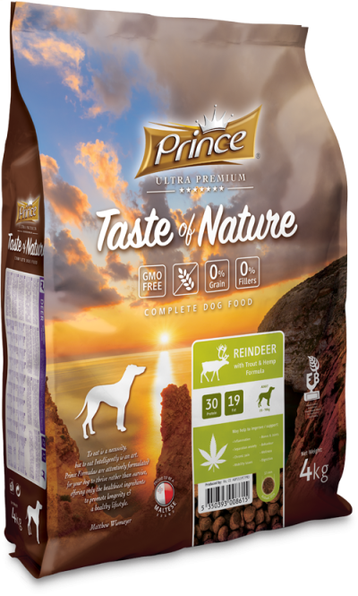 Премиум гранули за кучета с месо от северен елен и сладък картоф, без зърно и глутен TASTE OF NATURE 4KG/12KG REINDEER - за средни и едри породи