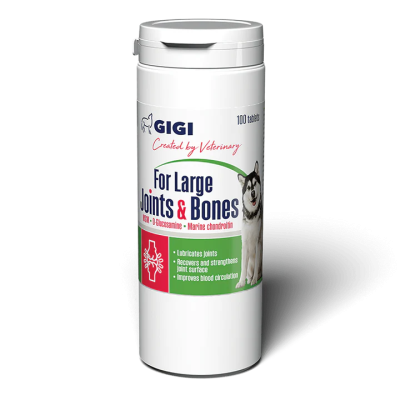 GIGI VET For Large Joints & Bones - Премиум ханителна добавка за стави за средни и големи породи кучета