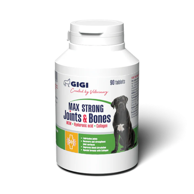 GIGI VET MAX STRONG Joints and Bones - Премиум хранителна добавка за стави за малки, средни и големи породи кучета